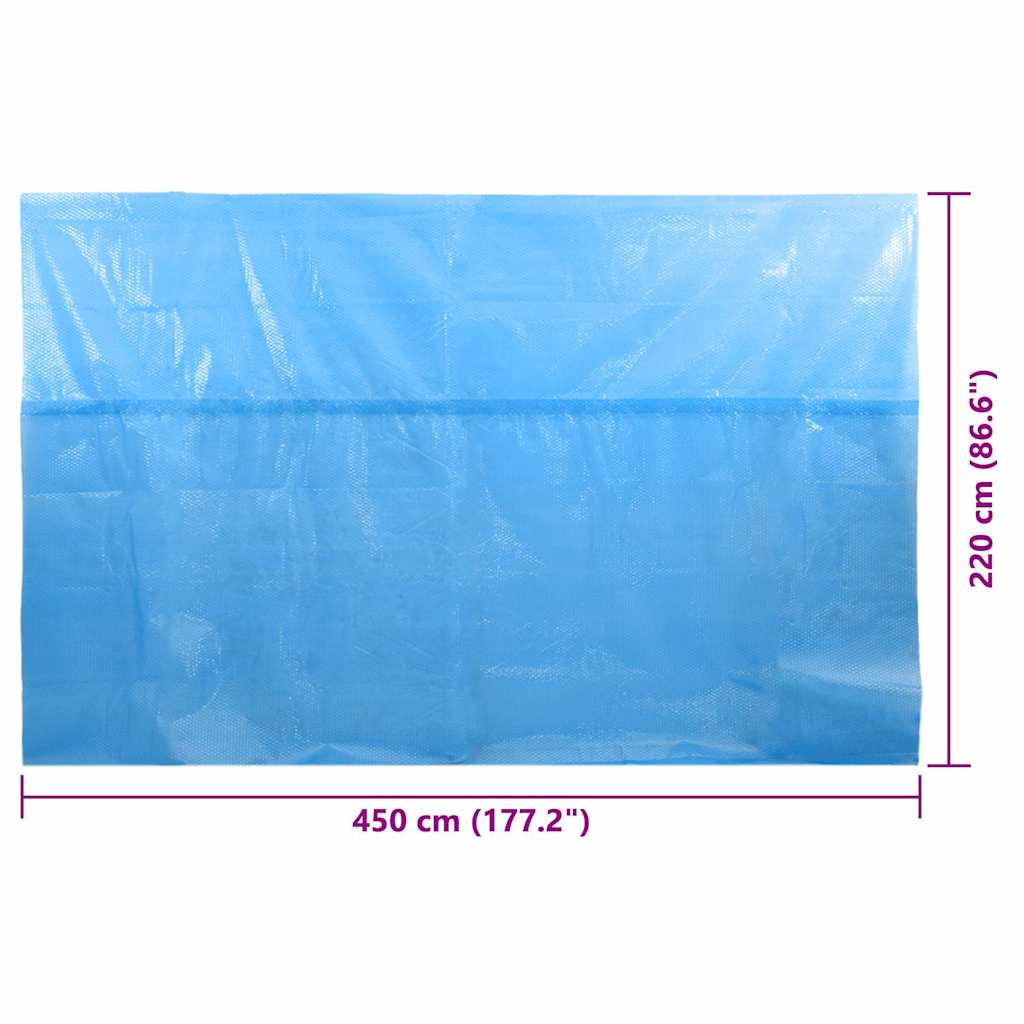 Rechteckige Pool-Abdeckung PE Blau 450 x 220 cm