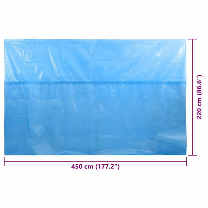 Rechteckige Pool-Abdeckung PE Blau 450 x 220 cm