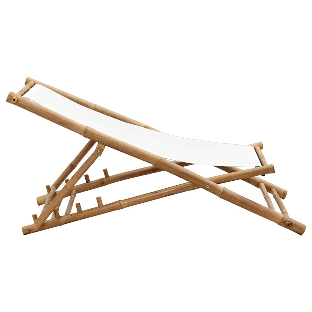Liegestuhl Bambus und Canvas