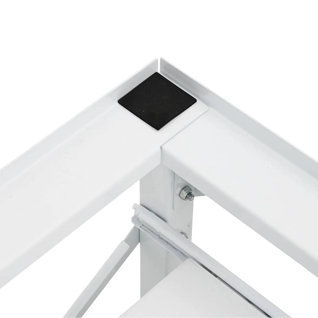 Waschmaschinen-Untergestell mit Ausziehbarer Ablage Weiß