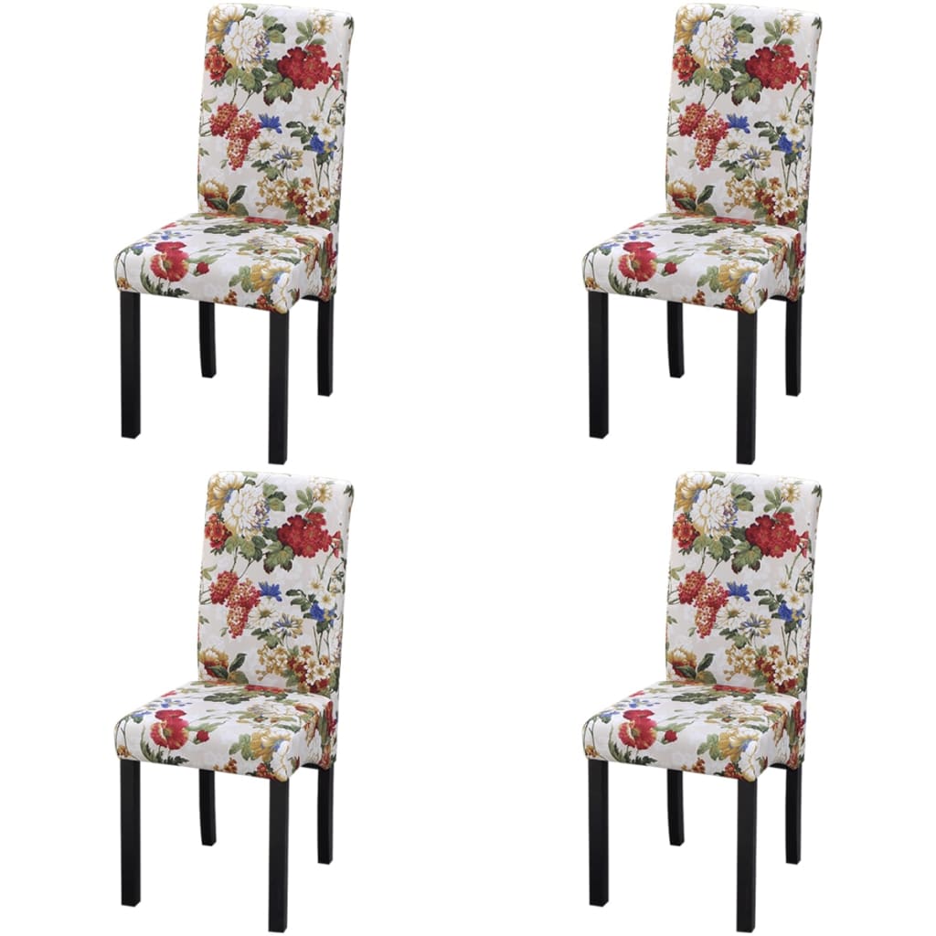 Esszimmerstühle 4 Stk. Mehrfarbig Stoff