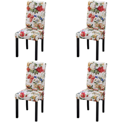 Esszimmerstühle 4 Stk. Mehrfarbig Stoff