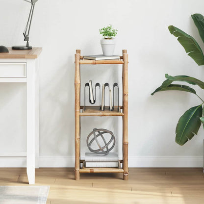 Standregal mit 3 Böden Quadratisch Bambus