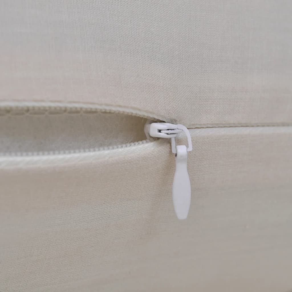 4 beige Kissenbezüge Baumwolle 40 x 40 cm