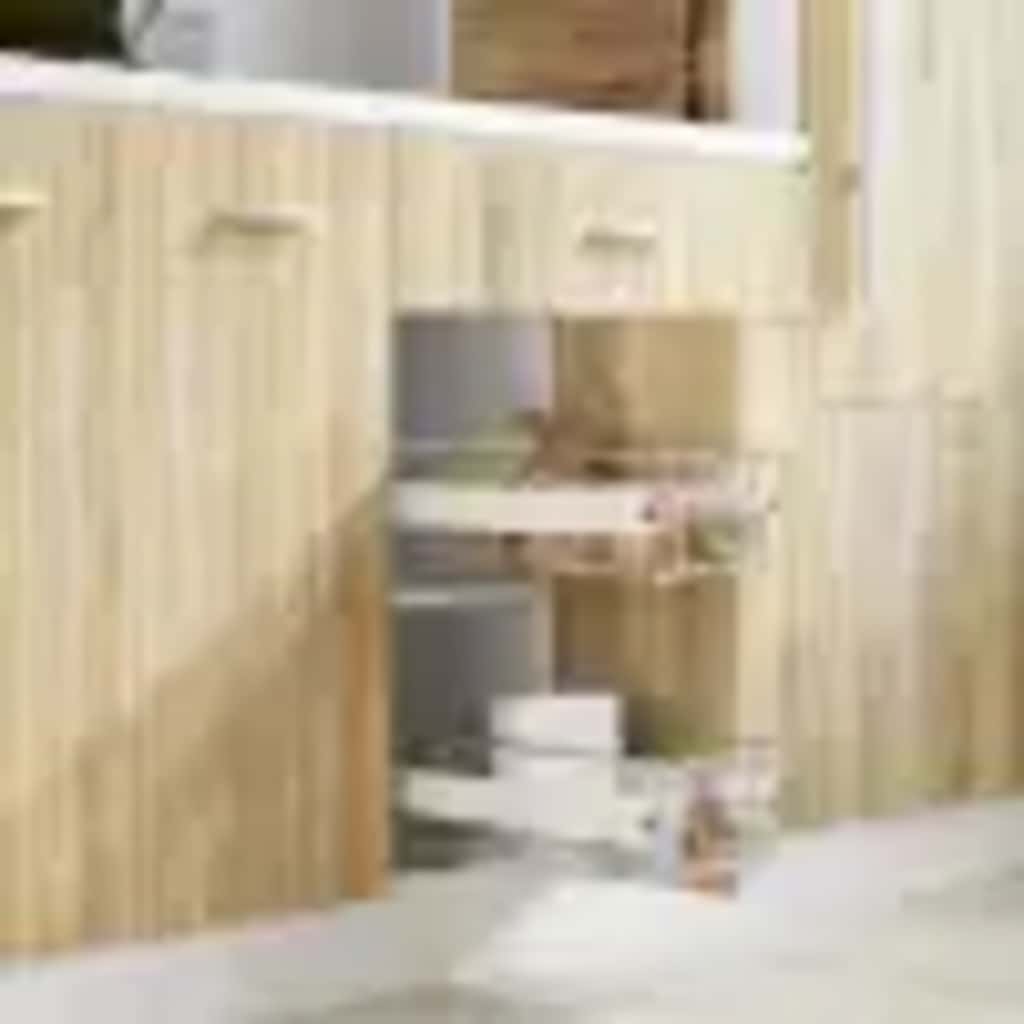 Einbauschublade Korbauszug 2 Stk. Silbern 400 mm