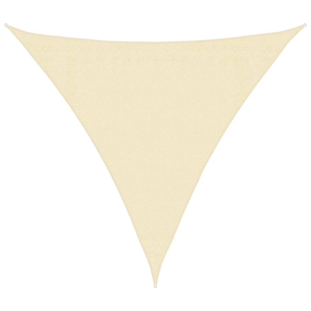 Sonnensegel HDPE Dreieckig 3,6x3,6x3,6 m Creme