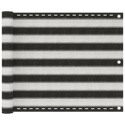 Balkonsichtschutz HDPE 75x400 cm anthrazit und weiß