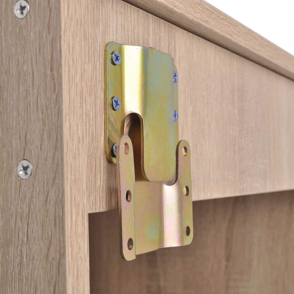 4-tlg. Badmöbel-Set mit Waschbecken und Wasserhahn Beige