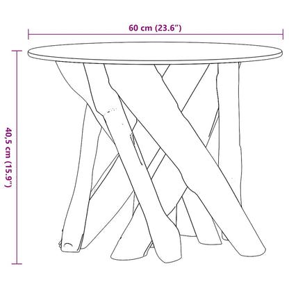 Couchtisch Massivholz Teak Treibholz 60 cm