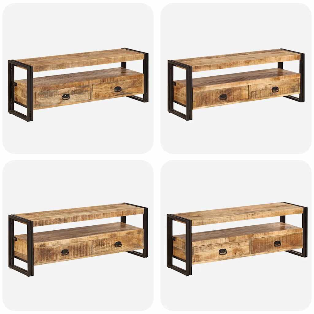 TV-Schrank 120x35x45 cm Massivholz Mango