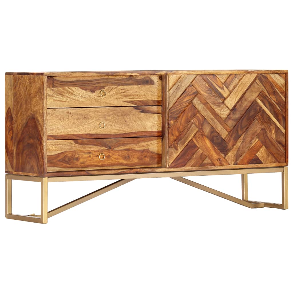 Sideboard 118x30x60 cm Massivholz Akazie