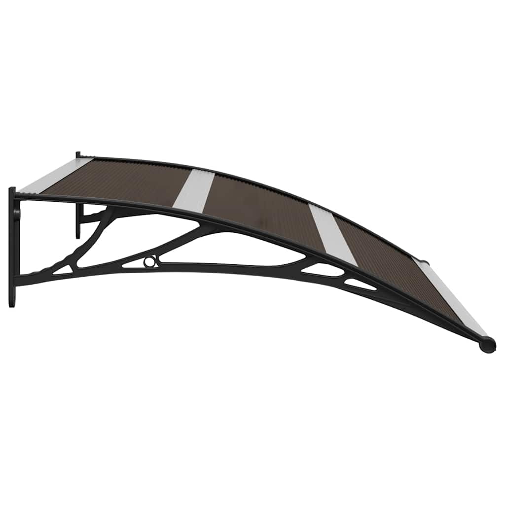 Vordach Schwarz 120x75 cm PC