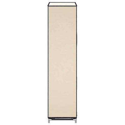 Schuhschrank mit Abdeckung Cremeweiß 58 x 28 x 106 cm Stoff