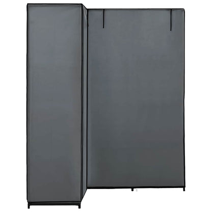 Eckkleiderschrank Grau 130 x 87 x 169 cm