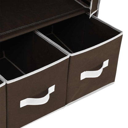 Kleiderschrank Braun 87 x 49 x 159 cm Stoff