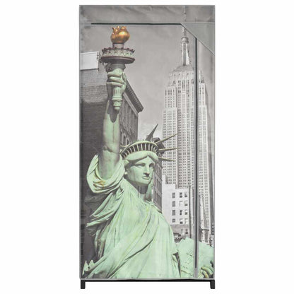 Kleiderschrank 75×45×160 cm New York Stoff