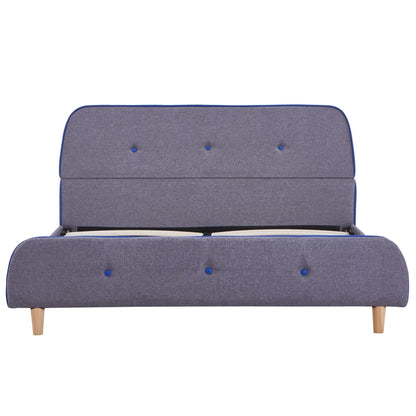 Bettgestell Hellgrau Stoff 140x200 cm