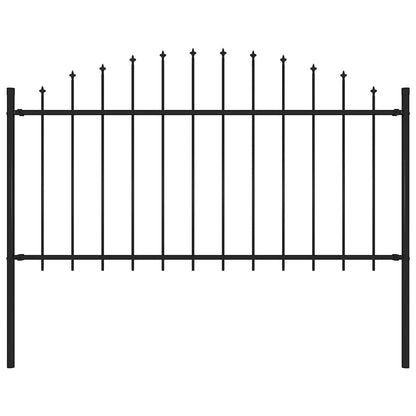 Gartenzaun Woerden mit Speerspitze Stahl 170 x 150 cm Schwarz