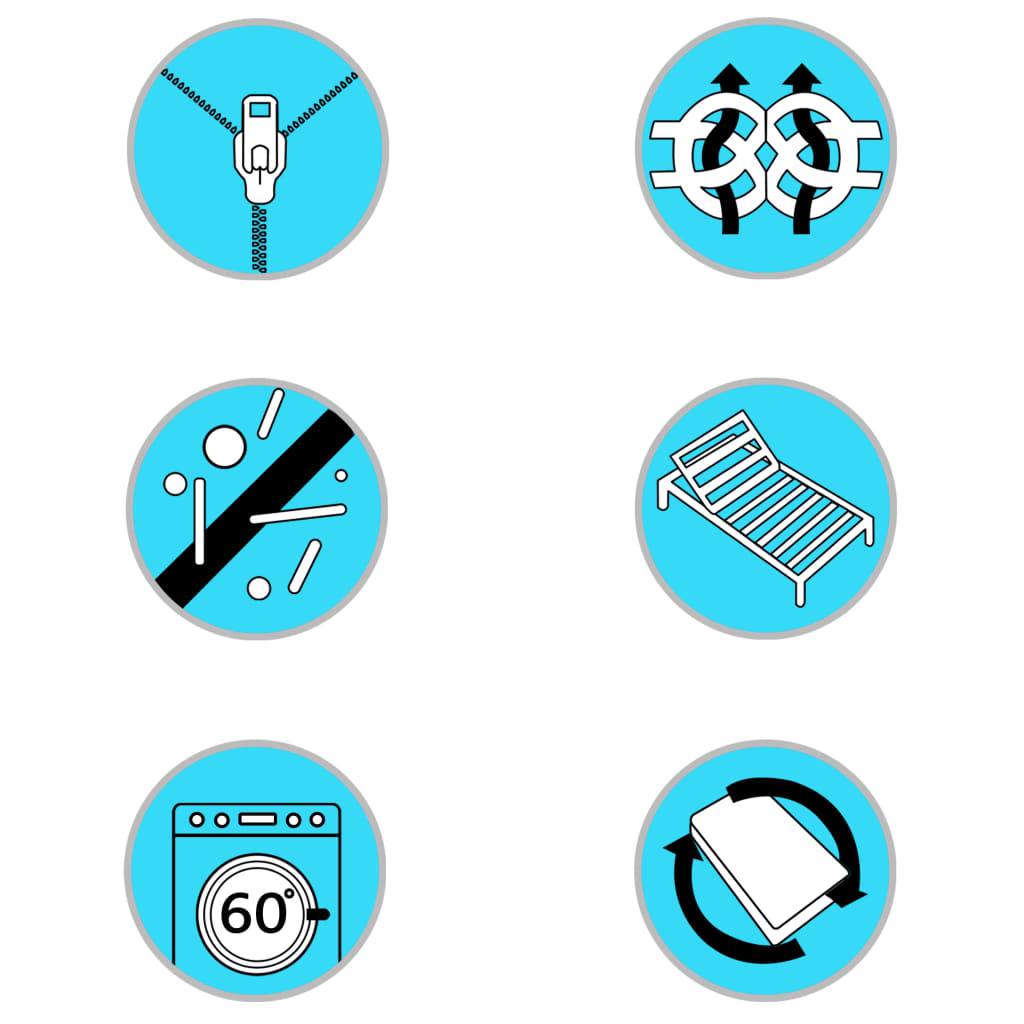 Matratze 100 x 200 cm Viskoelastischer Memory-Schaum 18 cm H2