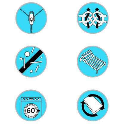 Matratze 100 x 200 cm Viskoelastischer Memory-Schaum 18 cm H2