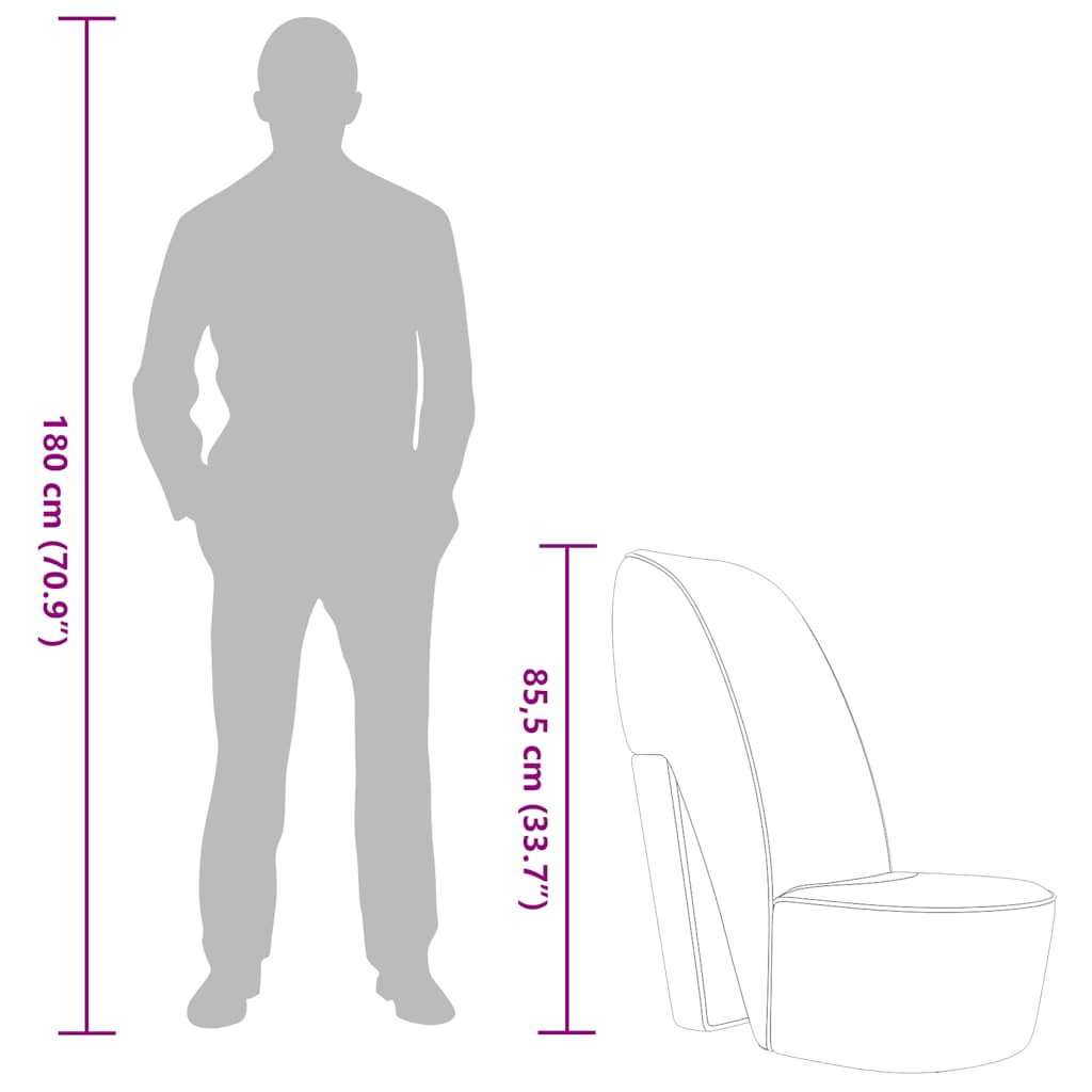 Stuhl in Stöckelschuh-Form Weiß Kunstleder