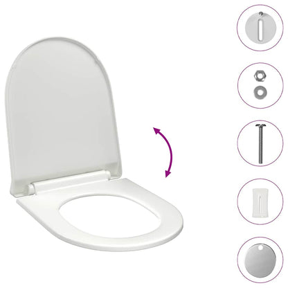 Toilettensitz mit Absenkautomatik und Quick-Release-Design Weiß