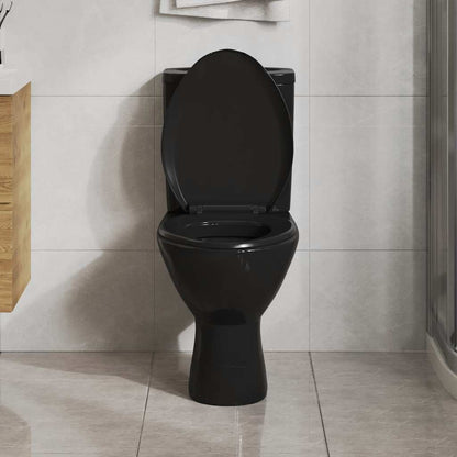 Toilettensitz mit Absenkautomatik und Quick-Release Schwarz