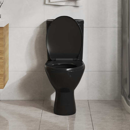 Toilettensitz mit Absenkautomatik und Quick-Release Schwarz