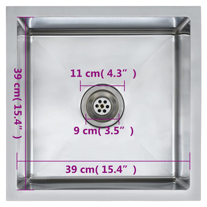Handgefertigte Küchenspüle Edelstahl