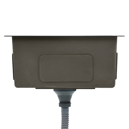 Handgefertigte Küchenspüle Schwarz Edelstahl