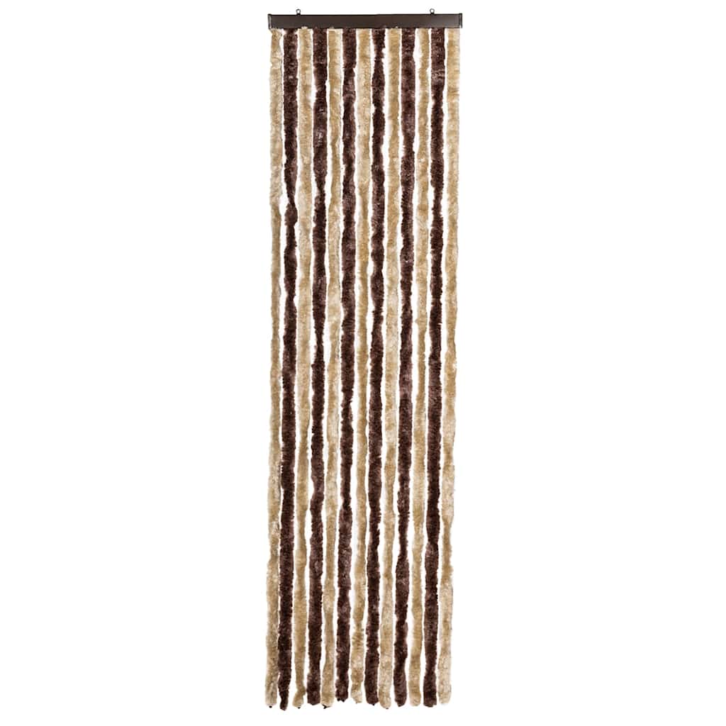 Insektenschutz-Vorhang Beige und Hellbraun 56x185 cm Chenille