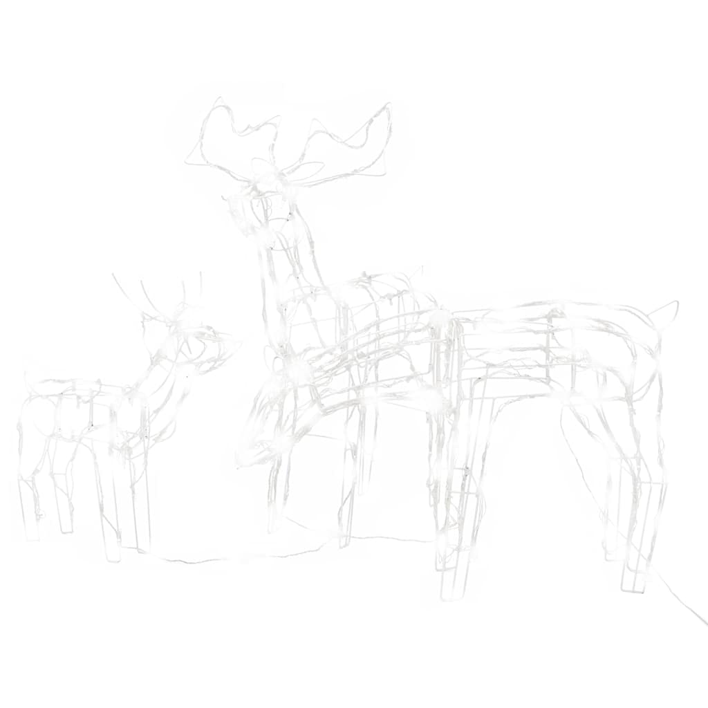 3-tlg. LED-Rentieren-Set Weihnachtsdekoration 229 LEDs