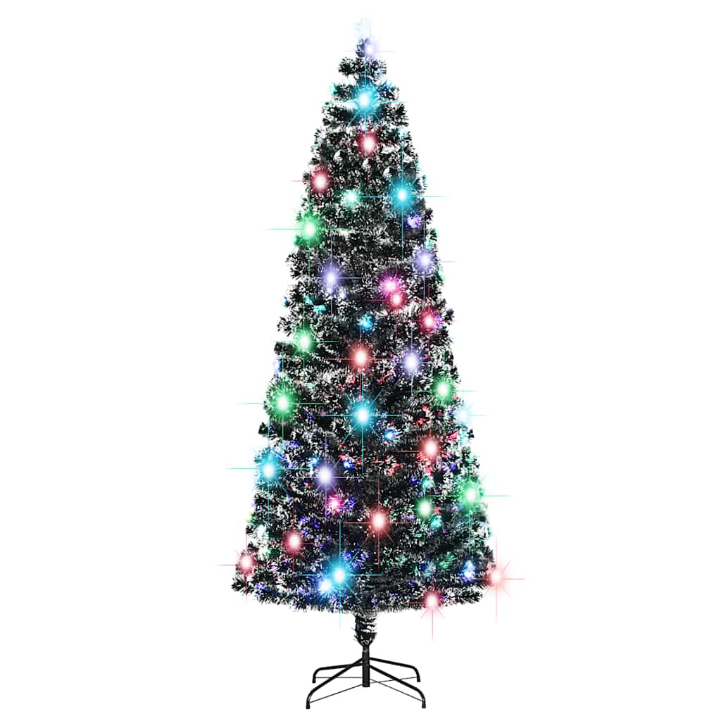 Vorbeleuchteter Weihnachtsbaum mit Ständer und LED 240 cm Glasfaser