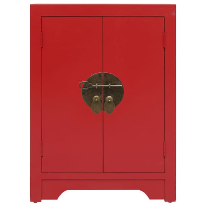 Nachttisch Rot 38×28×52 cm Paulownia Holz