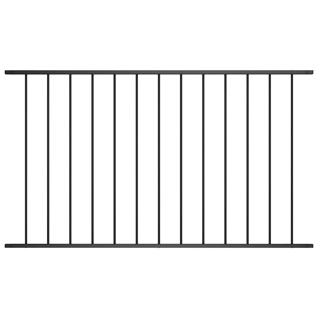 Zaunelement Woerden Pulverbeschichteter Stahl 1,7 x 1,17 m Schwarz