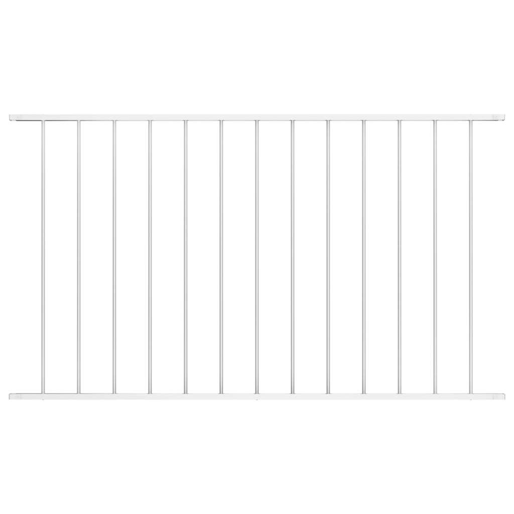 Zaunelement Woerden Pulverbeschichteter Stahl 1,7 x 1,17 m Weiß