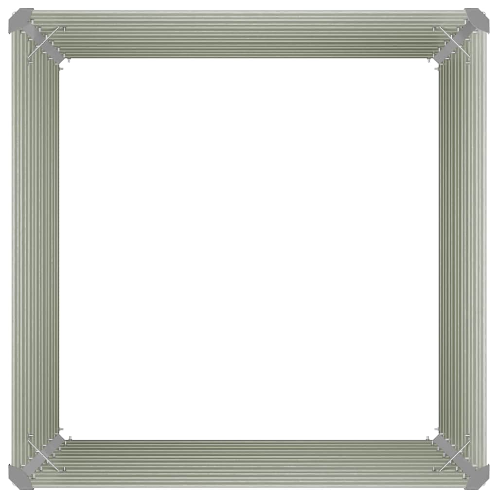 Hochbeet Braun 100 x 100 x 77 cm Verzinkter Stahl