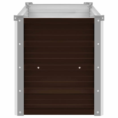 Garten-Hochbeet Braun 160 x 40 x 45 cm Verzinkter Stahl