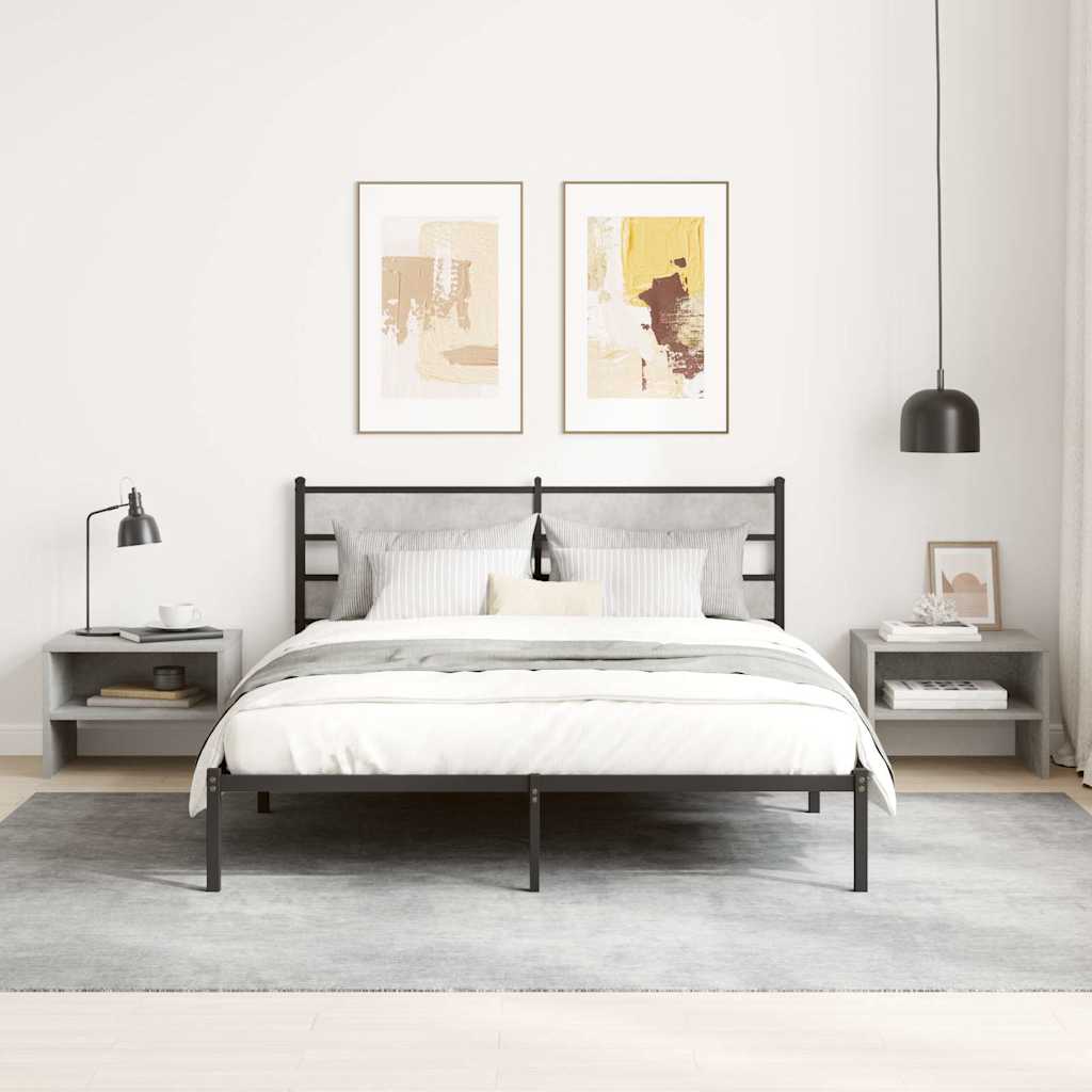 Nachttisch Betongrau 40x30x30 cm Holzwerkstoff