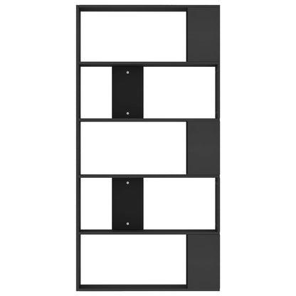 Bücherregal/Raumteiler Schwarz 80x24x159 cm Holzwerkstoff