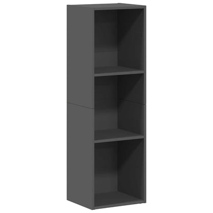 Bücherregal/TV-Schrank Hochglanz-Grau 36x30x114cm Holzwerkstoff