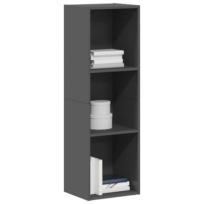 Bücherregal/TV-Schrank Hochglanz-Grau 36x30x114cm Holzwerkstoff