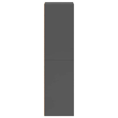 Bücherregal/TV-Schrank Hochglanz-Grau 36x30x114cm Holzwerkstoff