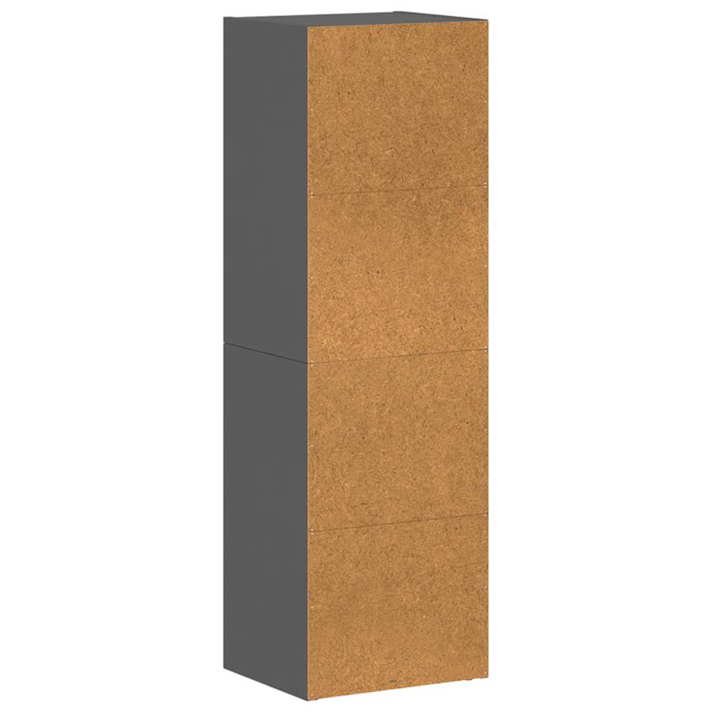 Bücherregal/TV-Schrank Hochglanz-Grau 36x30x114cm Holzwerkstoff