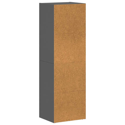 Bücherregal/TV-Schrank Hochglanz-Grau 36x30x114cm Holzwerkstoff