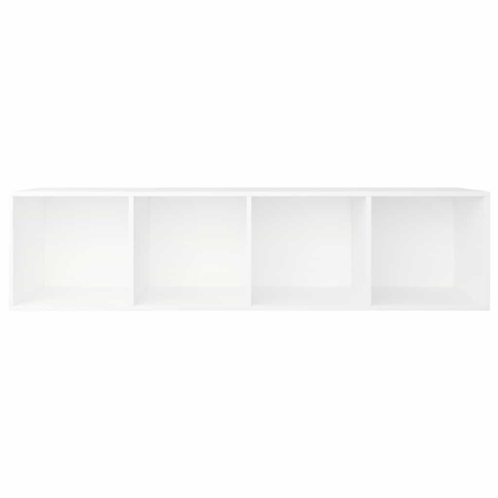 Bücherregal/TV-Schrank Weiß 36×30×143 cm Holzwerkstoff