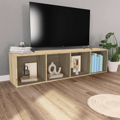 Bücherregal/TV-Schrank Sonoma-Eiche 36x30x143 cm Holzwerkstoff