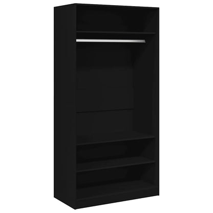 Kleiderschrank Schwarz 100x50x200 cm Holzwerkstoff