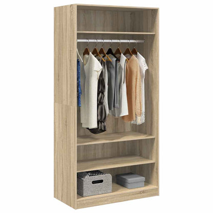 Kleiderschrank Sonoma-Eiche 100x50x200 cm Holzwerkstoff