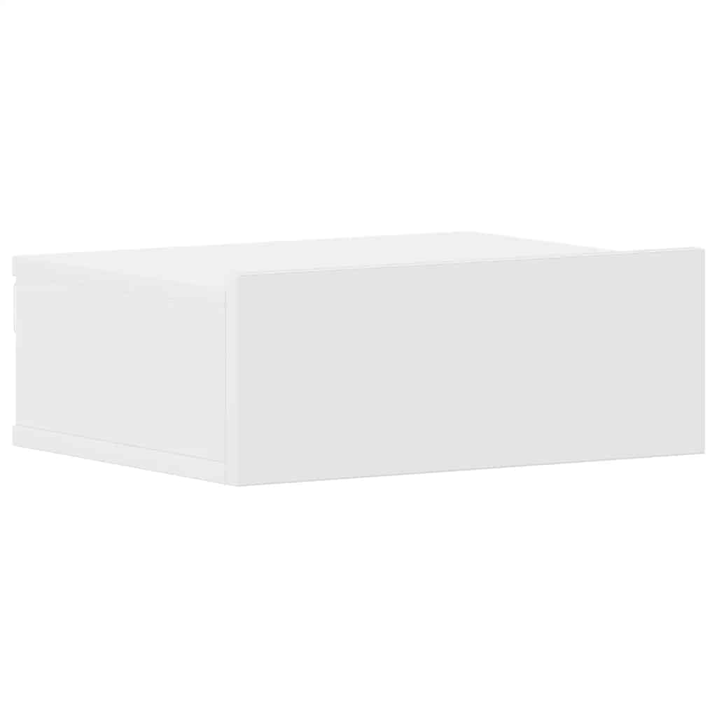 Hängender Nachttisch Weiß 40x30x15 cm Holzwerkstoff